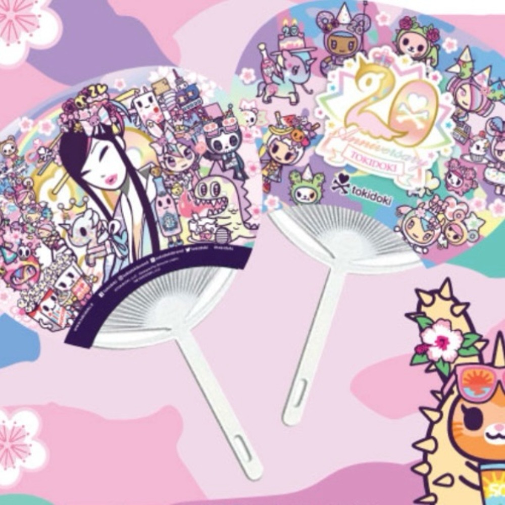 Tokidoki 20th Anniversary Uchiwa Fan Double-sided Print Sealed NWT